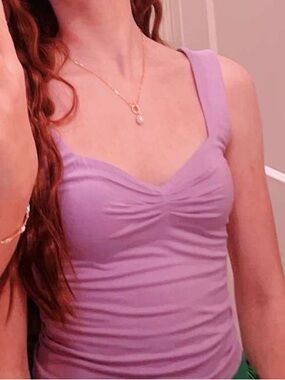 Lavender Ruched Tank Top